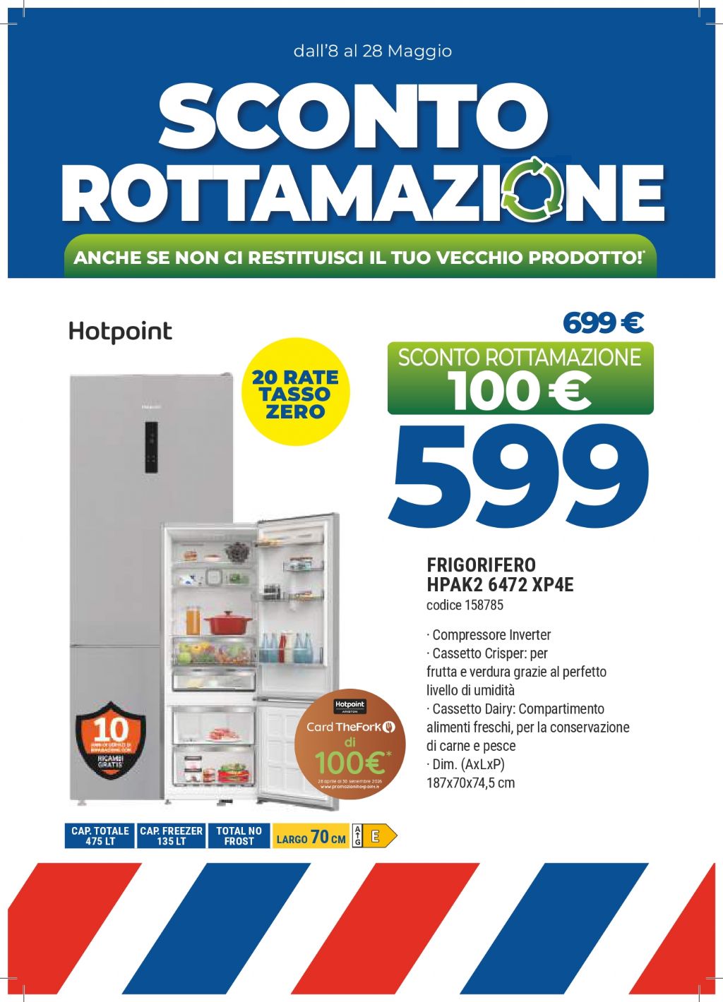 FRIGO HOTPOINT-ARISTON HPAK26472XP4E